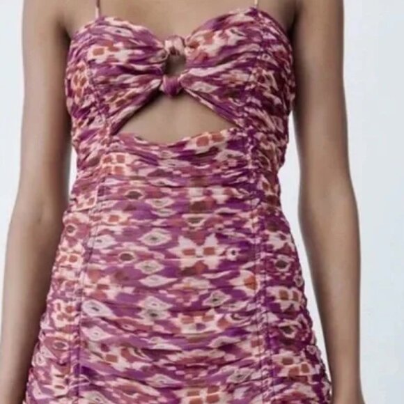 Zara Cut-Out Mini Dress - Picture 2 of 4